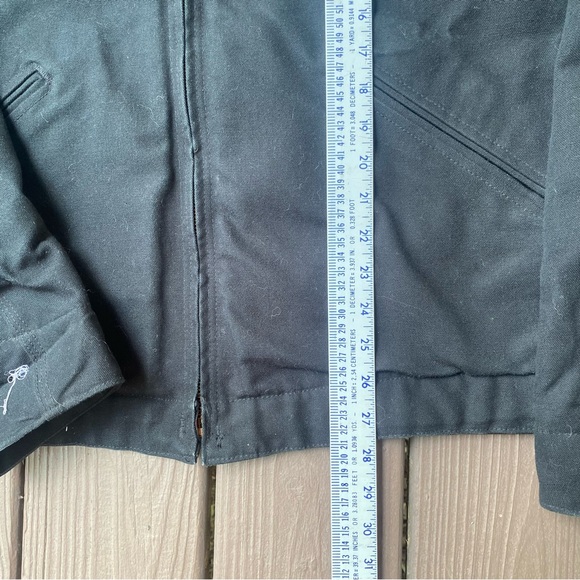 Vintage Carhartt Detroit Jacket Blanket Lined Men’s Size (46 Tall) J01 BLK Black - Picture 6 of 12